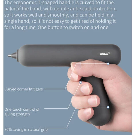 LIFCAUSAL DUKA Machine à Colle Thermofusible électrique Applicateur De Colle Thermofusible Portable Sans Fil Outil D'extrusion De Colle Rechargeable USB Avec 8 Bâtons De Colle Pour Travaux Manuels Faits à La Main Réparations Rapides à La Maison, 8 Bâtons En Caoutch 3 LIFCAUSAL DUKA Machine à Colle Thermofusible électrique Applicateur De Colle Thermofusible Portable Sans Fil Outil D'extrusion De Colle Rechargeable USB Avec 8 Bâtons De Colle Pour Travaux Manuels Faits à La Main Réparations Rapides à La Maison, 8 Bâtons En Caoutch – Image 3