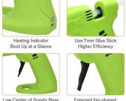 LIFCAUSAL Hot Melt Glue Machine Portable Handheld Wireless Electric Glue Machine 2000mAh Household Manual For Repair Handmade,USB -Pistolet à colle Soldes 63810712 4
