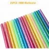 LIFCAUSAL Bâton De Colle Chaude 25 Pièces 7MM Bricolage Manuel Transparent Couleur Flash Or Oignon Couleur Magique Bande Thermofusible Lumineuse Pour Coller La Réparation De Remplissage