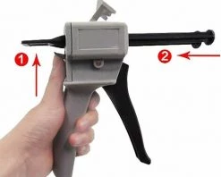 QERSTA Pistolet Distributeur Époxy 50 Ml, AB Pistolet à Colle Époxy Poignée Applicateur Pour Mélange Colle, Ratios 1:1 Et 2 :1 -Pistolet à colle Soldes 65040015 4