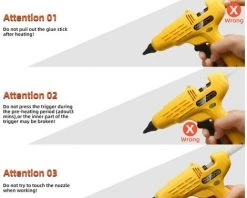 LADACèE Pistolet à Colle Chaude, Chauffage Rapide Et Sûr, Bouton ON/OFF, Support Bien Pensé Et Stable, Anti Écoulement Pour Bricolage -Pistolet à colle Soldes 65726264 3