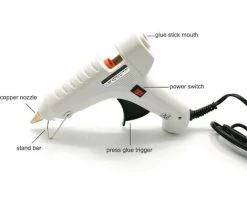 LIFCAUSAL Pistolet à Colle Thermofusible Universel Pour Voiture 40 W 12 V 47 Pouces De Long Câble Avec Prise Allume-cigare Blanc -Pistolet à colle Soldes 65755568 5