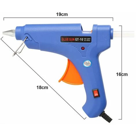 Fei Yu Pistolet à Colle Chaude 100W Chauffrage Rapide Et Sûr, Anti écoulement Pour Réparation,Artisanat, DIY,Maison,Bureau - Bleu 3 Fei Yu Pistolet à Colle Chaude 100W Chauffrage Rapide Et Sûr, Anti écoulement Pour Réparation,Artisanat, DIY,Maison,Bureau - Bleu – Image 3
