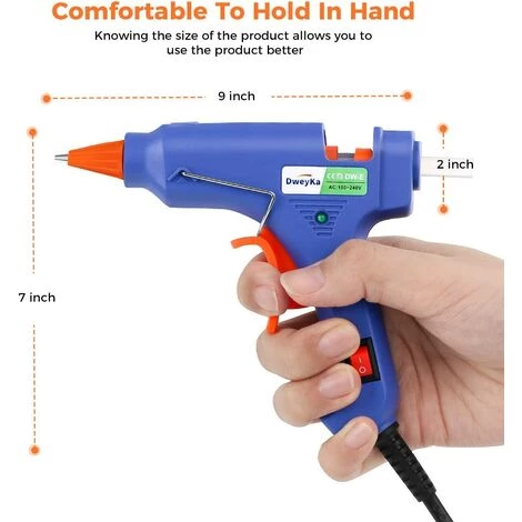 Pistolet à Colle Chaude 40pcs Bâtons Chauffrage Rapide Et Sûr Pistolet à Colle 50W, Y Compris Un Sac à Outils, Anti écoulement Pour Réparation, Artisanat, DIY, Maison, Bricolage, Bureau- Bleu Adélala 3 Pistolet à Colle Chaude 40pcs Bâtons Chauffrage Rapide Et Sûr Pistolet à Colle 50W, Y Compris Un Sac à Outils, Anti écoulement Pour Réparation, Artisanat, DIY, Maison, Bricolage, Bureau- Bleu Adélala – Image 3