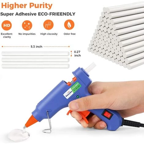 Pistolet à Colle Chaude 40pcs Bâtons Chauffrage Rapide Et Sûr Pistolet à Colle 50W, Y Compris Un Sac à Outils, Anti écoulement Pour Réparation, Artisanat, DIY, Maison, Bricolage, Bureau- Bleu Adélala 4 Pistolet à Colle Chaude 40pcs Bâtons Chauffrage Rapide Et Sûr Pistolet à Colle 50W, Y Compris Un Sac à Outils, Anti écoulement Pour Réparation, Artisanat, DIY, Maison, Bricolage, Bureau- Bleu Adélala – Image 4