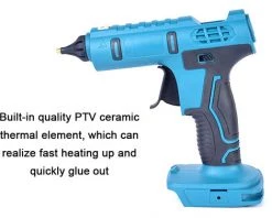 HAPPYSHOPPING Pistolet à Colle Thermofusible Au Lithium Pistolet à Colle Thermofusible Rechargeable Pistolet à Colle Thermofusible Sans Fil Prise Makita Convient à La Batterie Au Lithium 18V Makita, Machine Nue - Machine Nue -Pistolet à colle Soldes 66653065 5