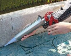 BEARSU Pistolet à Joints En Acier Inoxydable Pour Pointes De Calfeutrage - Outil Pour Briques Et Carrelages - Outil De Bricolage -Pistolet à colle Soldes 66889197 5