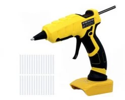 ASUPERMALL Machine à Colle Thermofusible électrique, Portable, Sans Fil, Avec Batterie Au Lithium DeWalt, Pour Le Bricolage à Domicile, Jaune, Interface DeWalt - Jaune, Interface DeWalt