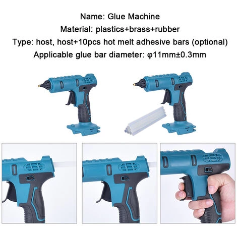 ASUPERMALL Machine à Colle Thermofusible électrique Portable Sans Fil Au Lithium Applicateur De Colle Pour La Maison, Le Bricolage, L'artisanat Et La Fabrication De Colle à La Main, Host & 10pcs Barres De Colle Thermofusible - Host & 10pcs Barres De Colle Thermofusi 3 ASUPERMALL Machine à Colle Thermofusible électrique Portable Sans Fil Au Lithium Applicateur De Colle Pour La Maison, Le Bricolage, L'artisanat Et La Fabrication De Colle à La Main, Host & 10pcs Barres De Colle Thermofusible - Host & 10pcs Barres De Colle Thermofusi – Image 3
