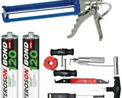 OC-PRO LOT PARE BRISE: DECOUPE JOINT, COLLE, PISTOLET A COLLE ROTATIF